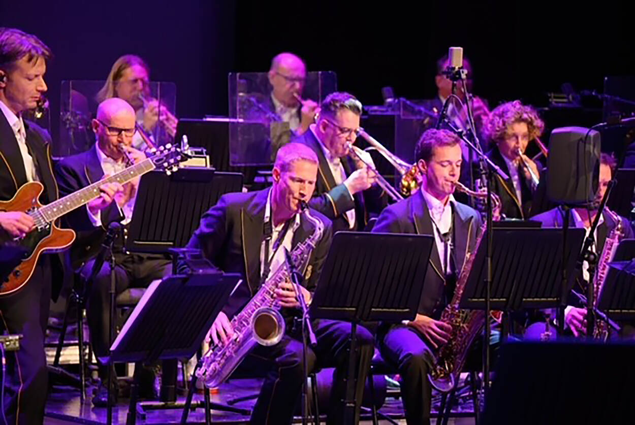 sfeervolle foto van muzikanten uit het douane orkest